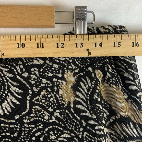 VTG Ice Womens Sheer Mesh Asymmetrical Midi Skirt Sz L Fairy Grunge Boho Stretch - Picture 6 of 11